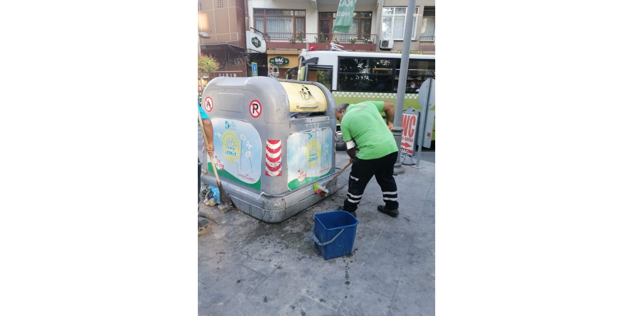 İZMİT’TE ÇÖP KONTEYNERLERİ HİJYENLE BULUŞUYOR