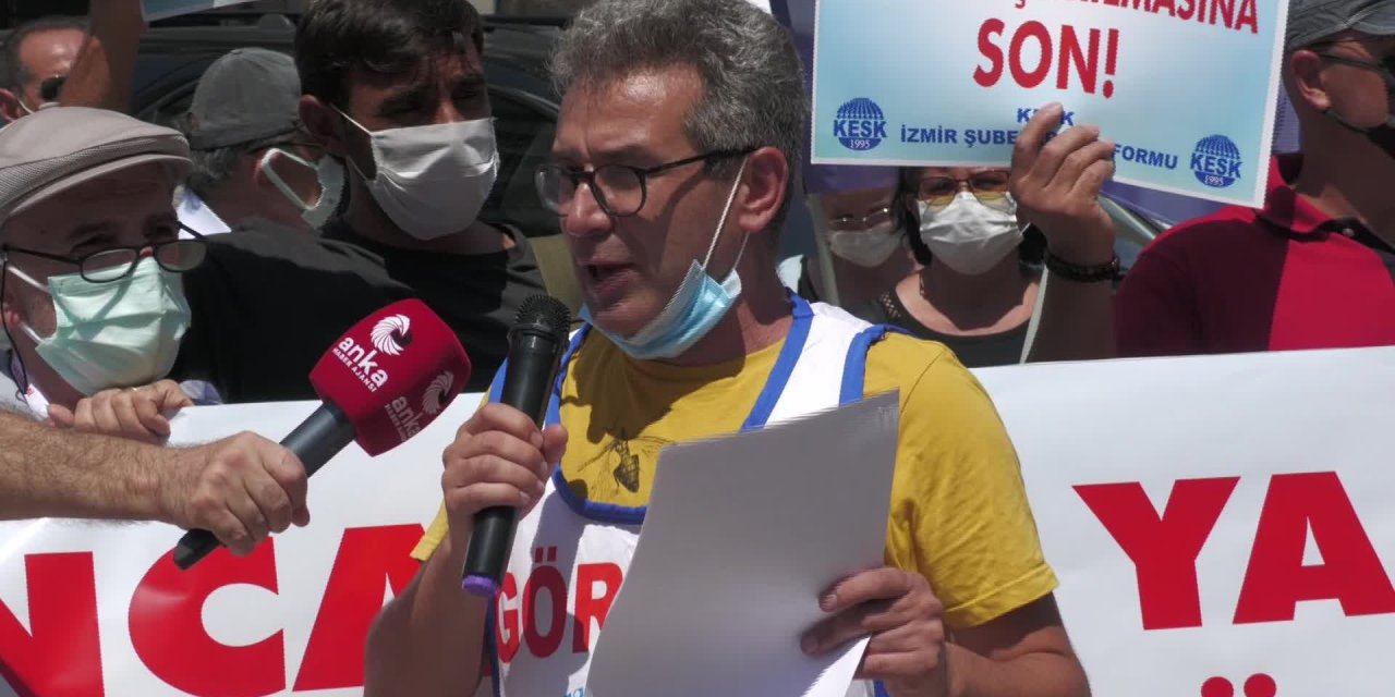 KESK, İKTİDARIN ZAM TEKLİFİNİİZMİR'DE PROTESTO ETTİ