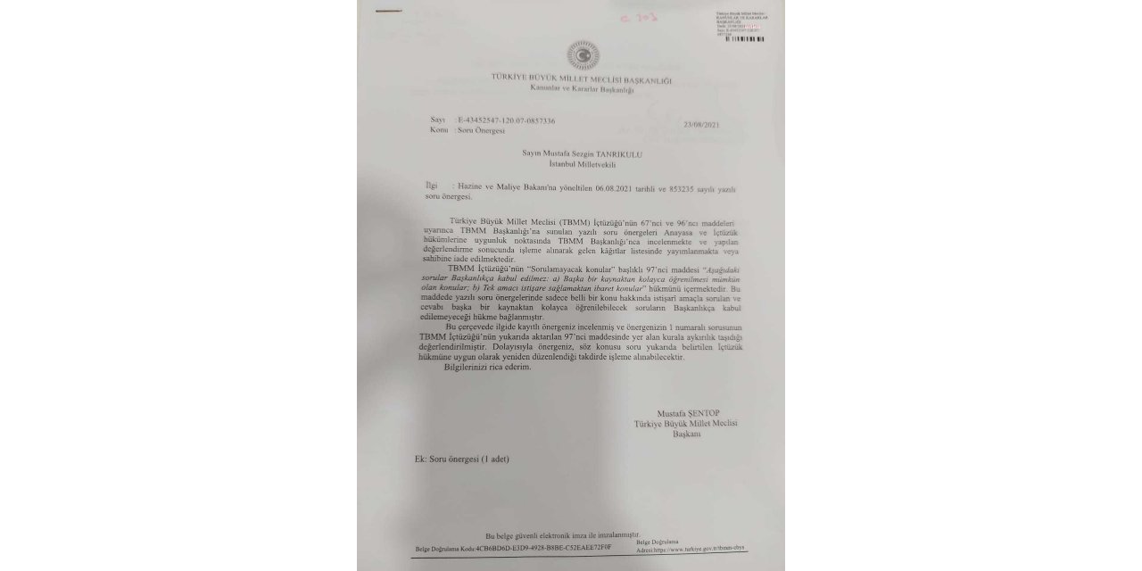 MECLİS, “128 MİLYAR DOLARLA ORMAN YANGINLARINI SÖNDÜRMEK İÇİN KAÇ UÇAK VE HELİKOPTER ALINIRDI” SORUSUNU İADE ETTİ: “BAŞKA BİR KAYNAKTAN KOLAYCA ÖĞRENİLEBİLİR”
