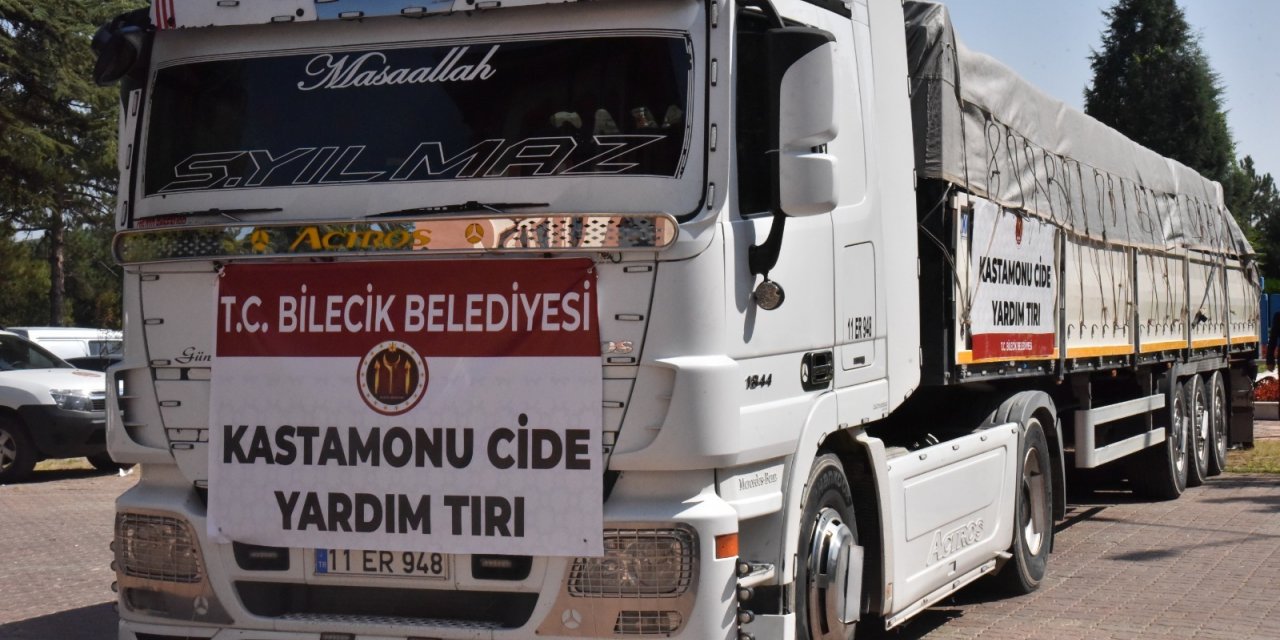 BİLECİK’TEN KASTAMONU CİDE’YE YARDIM TIRI