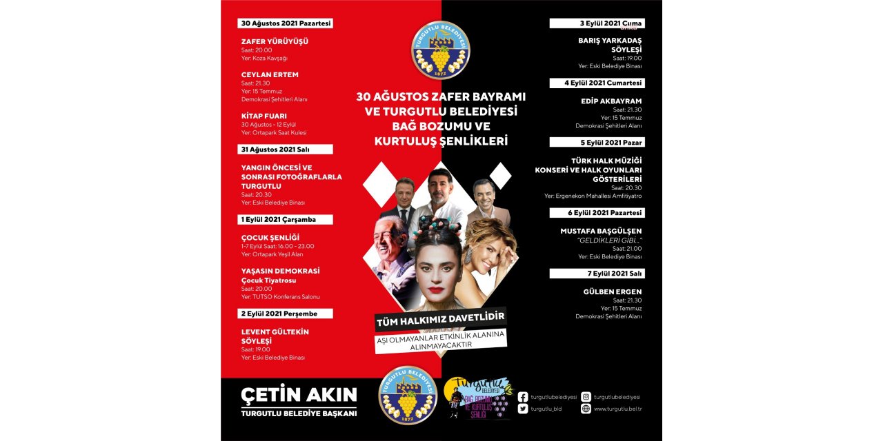 TURGUTLU'DA BAĞ BOZUMU VE KURTULUŞŞENLİKLERİ BAŞLIYOR