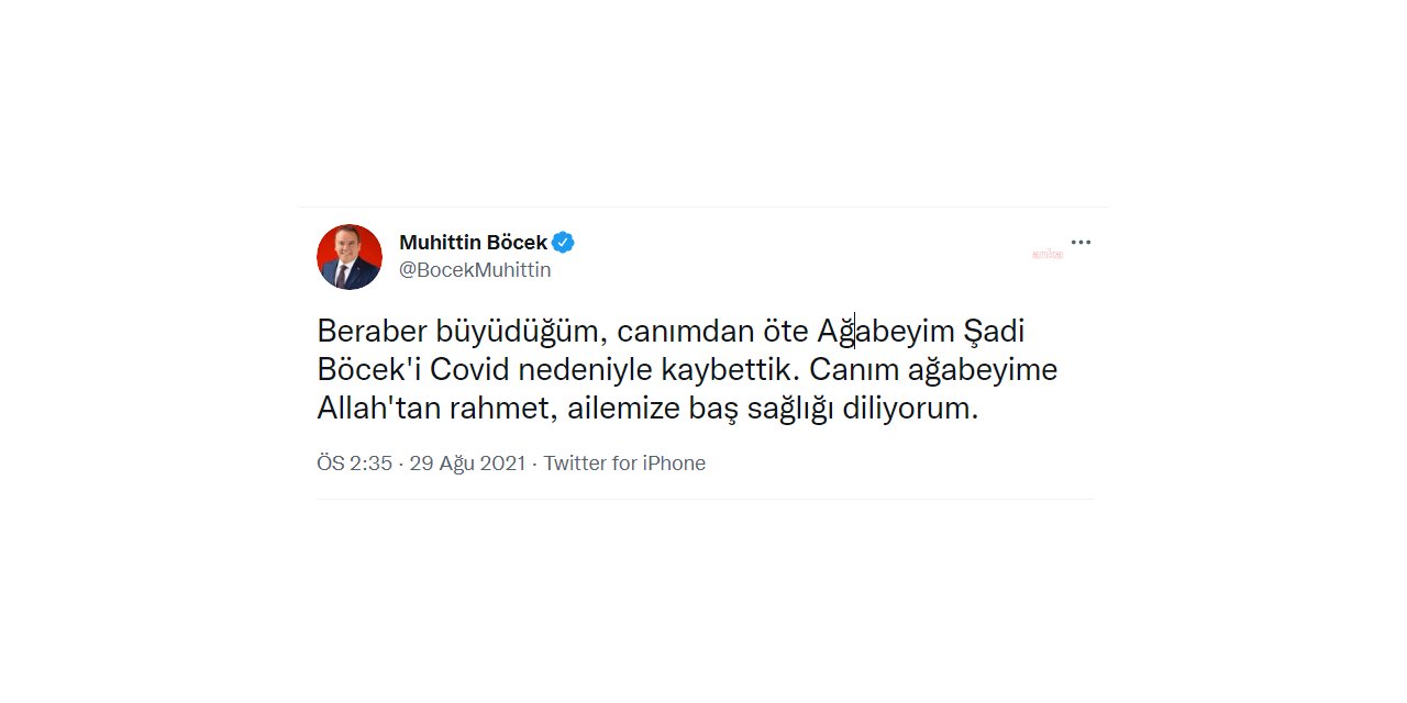 MÜHİTTİN BÖCEK'İN AĞABEYİŞADİ BÖCEK HAYATINI KAYBETTİ