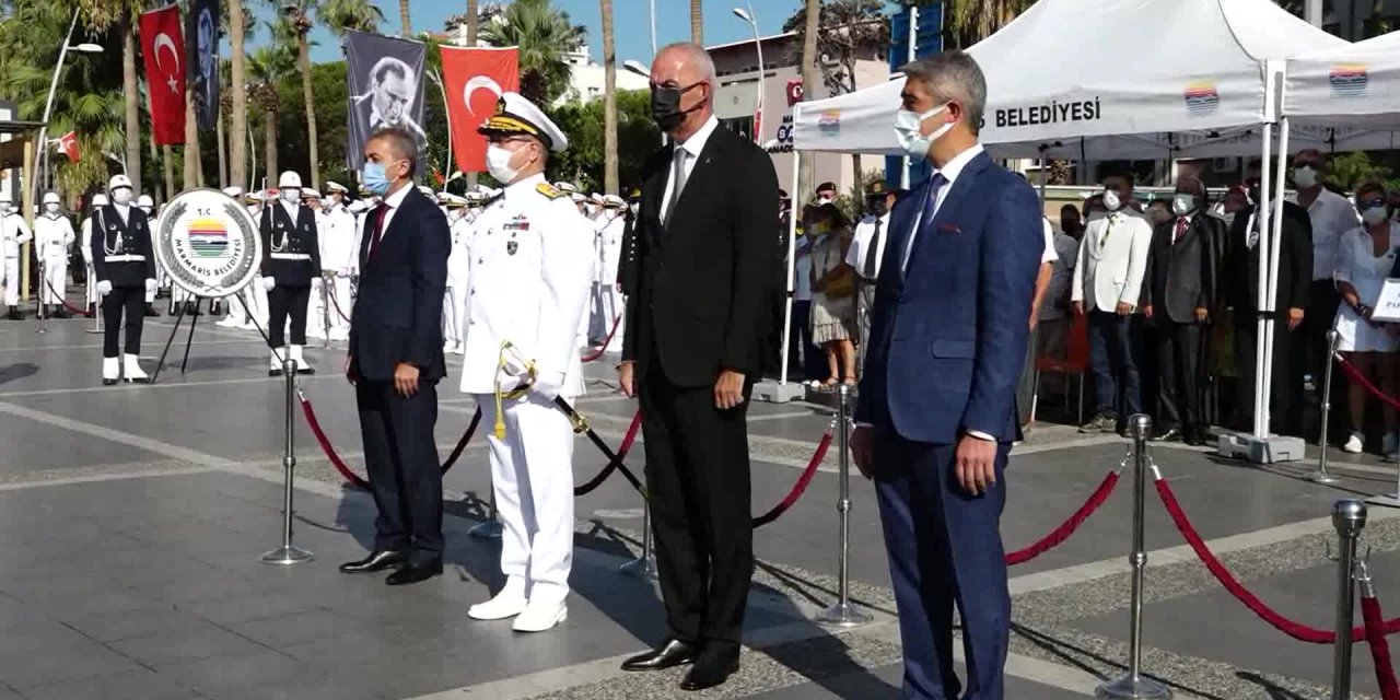 MARMARİS’TE 30 AĞUSTOS TÖRENLE KUTLANDI