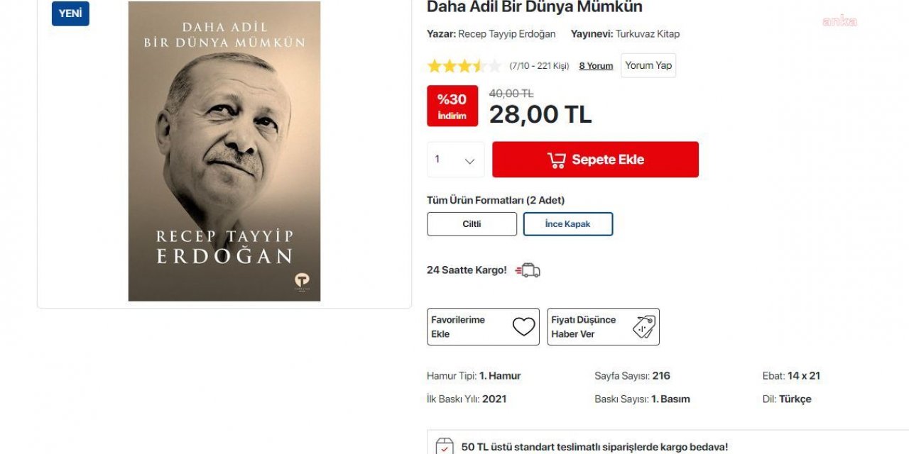 CUMHURBAŞKANI ERDOĞAN’IN KİTABI SATIŞA ÇIKTI