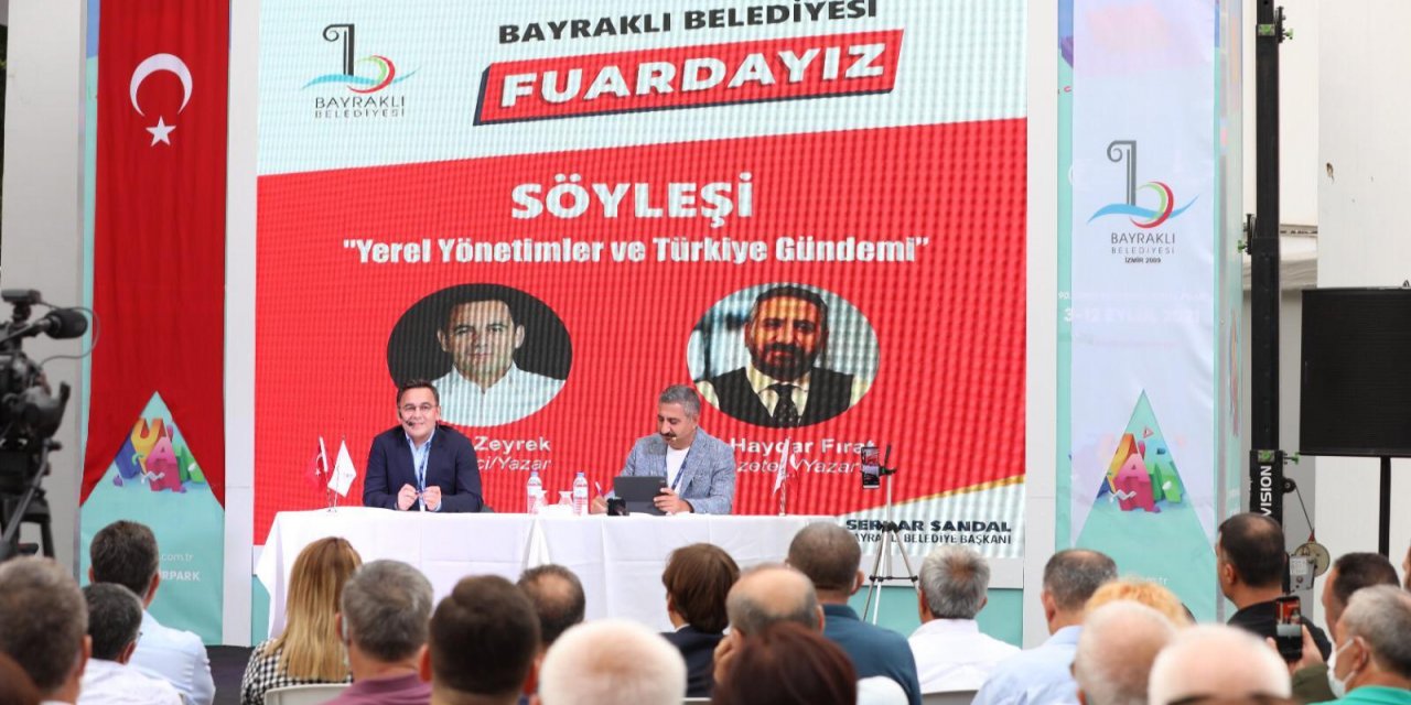 BAYRAKLI BELEDİYESİİEF’TE DENİZ ZEYREK VE ALİ HAYDAR FIRAT’A EV SAHİPLİĞİ YAPTI