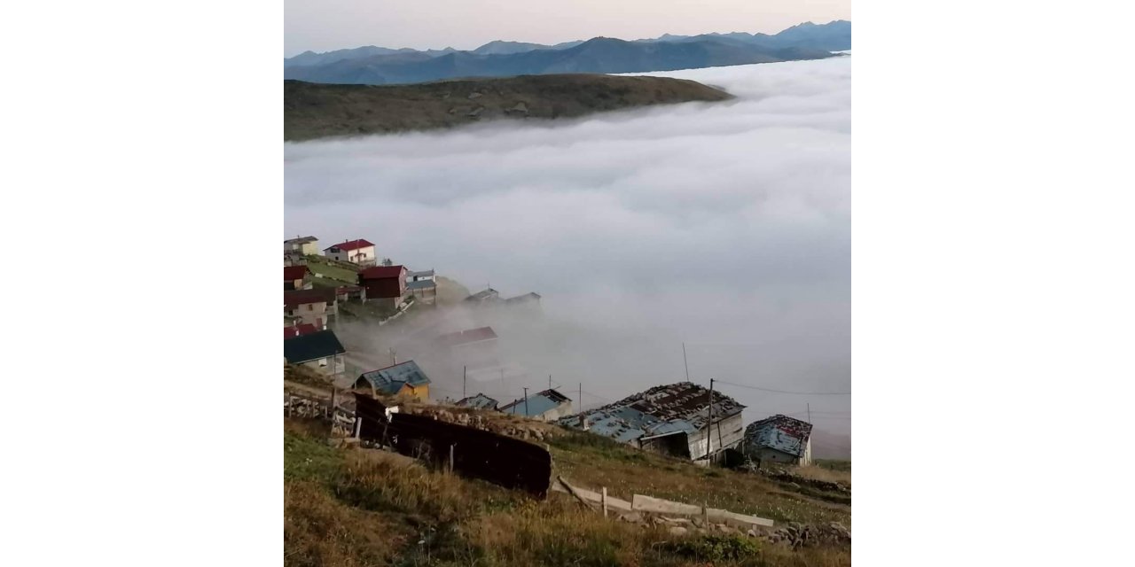 RİZE'DE BULUTLARIN ÜZERİNDEKİ YAYLALAR ZİYARETÇİLERİNİ BÜYÜLÜYOR