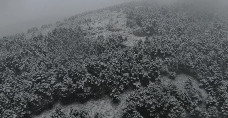 İSTANBUL’DA KAR YAĞIŞI HAVADAN GÖRÜNTÜLENDİ