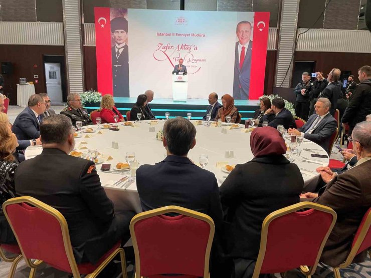 EMEKLİ OLAN İSTANBUL EMNİYET MÜDÜRÜ AKTAŞ İÇİN VEDA YEMEĞİ DÜZENLENDİ