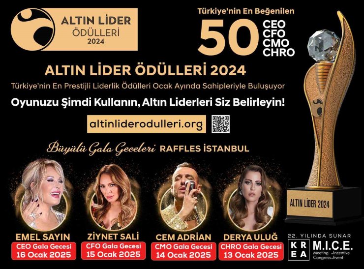 ‘ALTIN LİDER ÖDÜLLERİ’ İÇİN OYLAMA SÜRECİ DEVAM EDİYOR