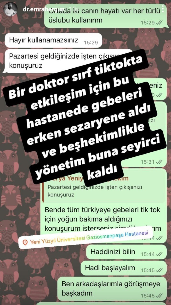 İSTANBUL’DA ÖZEL HASTANEDE ÇALIŞAN DOKTOR KENDİ HASTANESİNİ İHBAR ETTİ