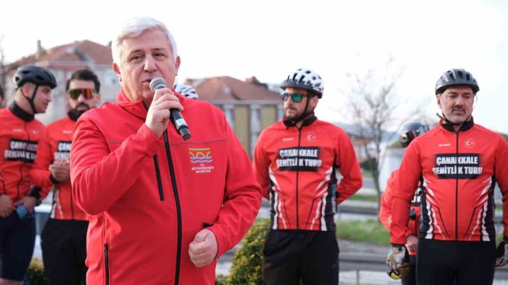 65 BİSİKLETÇİ ÇANAKKALE ŞEHİTLERİ ANISINA 300 KİLOMETRE PEDAL ÇEVİRECEK