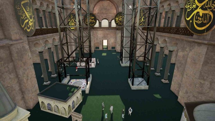 AYASOFYA’NIN ANA KUBBESİNDE TARİHİ RESTORASYON