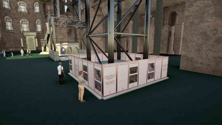 AYASOFYA’NIN ANA KUBBESİNDE TARİHİ RESTORASYON