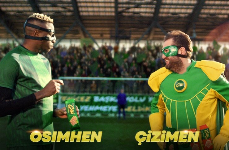 ÇİZİMEN VE OSİMHEN AYNI REKLAMDA BULUŞTU