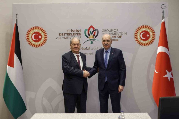 TBMM BAŞKANI KURTULMUŞ, İSTANBUL’DA FİLİSTİN ULUSAL KONSEYİ BAŞKANI FATTOUH İLE GÖRÜŞTÜ