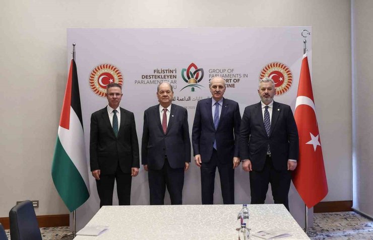 TBMM BAŞKANI KURTULMUŞ, İSTANBUL’DA FİLİSTİN ULUSAL KONSEYİ BAŞKANI FATTOUH İLE GÖRÜŞTÜ