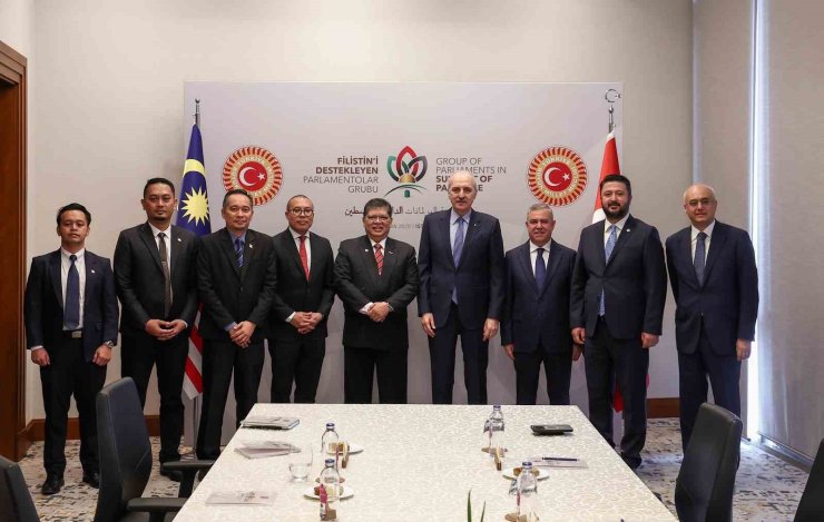 TBMM BAŞKANI KURTULMUŞ, MALEZYA TEMSİLCİLER MECLİSİ BAŞKANI ABDUL İLE BİR ARAYA GELDİ