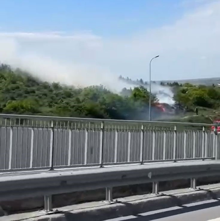 ARNAVUTKÖY’DE ORMANLIK ALANDA YANGIN