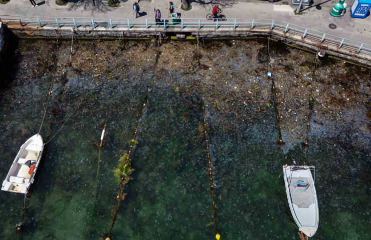 İSTANBUL BOĞAZI’NDAKİ KİRLİLİK HAVADAN GÖRÜNTÜLENDİ