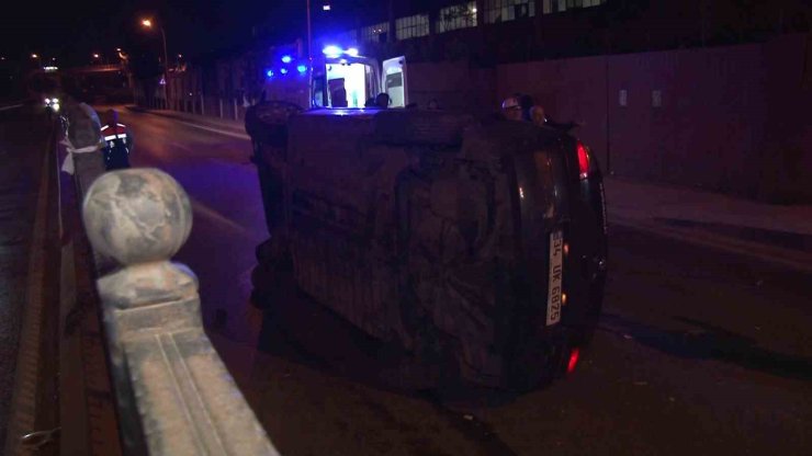 KARTAL’DA KONTROLDEN ÇIKAN ARAÇ YAN YATTI: 1 ÖLÜ