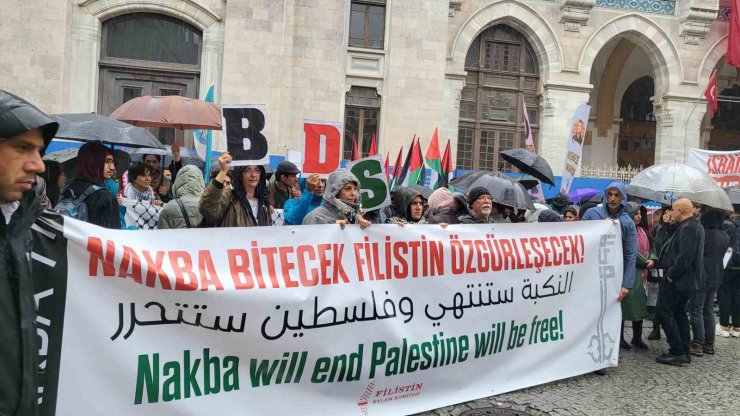 SİRKECİ’DE NAKBA’NIN 77. YILDÖNÜMÜ İÇİN EYLEM YAPILDI