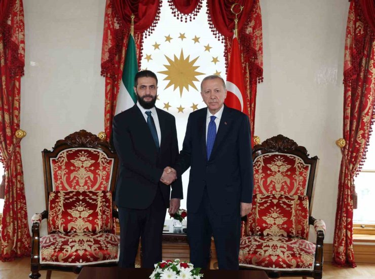 CUMHURBAŞKANI ERDOĞAN, SURİYE CUMHURBAŞKANI ŞARA İLE GÖRÜŞTÜ