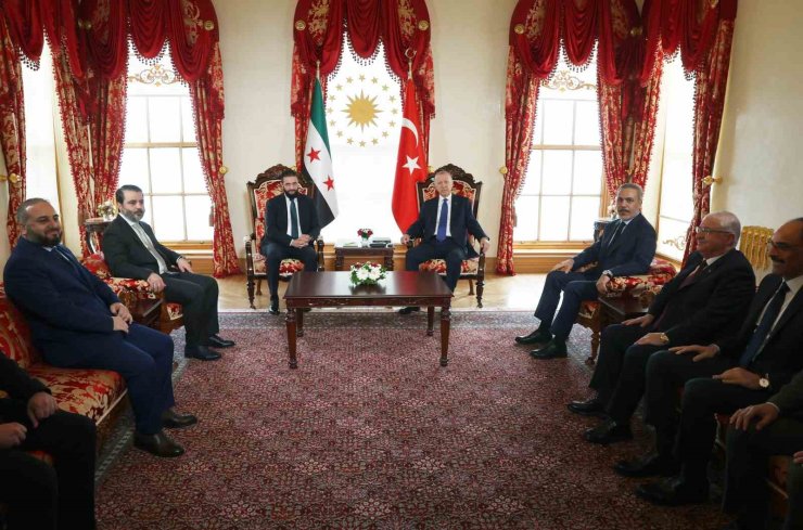 CUMHURBAŞKANI ERDOĞAN, SURİYE CUMHURBAŞKANI ŞARA İLE GÖRÜŞTÜ