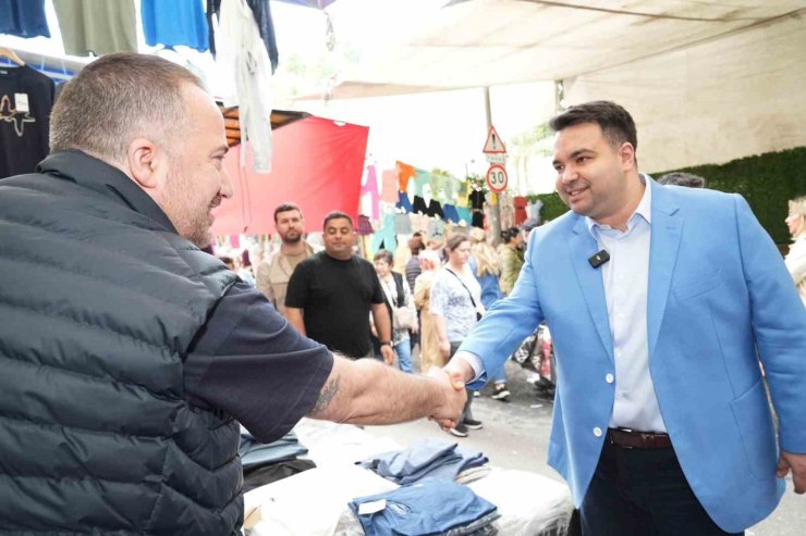 BEŞİKTAŞ BELEDİYESİ BAŞKAN VEKİLİ RASİM ŞİŞMAN KONAKLAR PAZARI’NI ZİYARET ETTİ